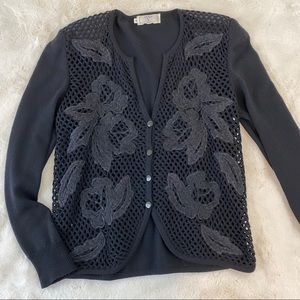 VTG | VALENTINO Crochet Cardigan Sweater